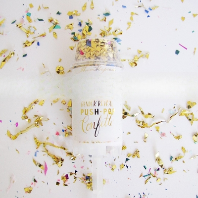 Mehrfarbiges Geschlecht offenbaren Confetti Poppers biologisch abbaubare Confetti Kanone Hochzeit