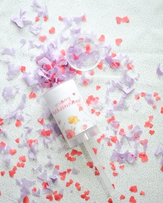 Mehrfarbiges Geschlecht offenbaren Confetti Poppers biologisch abbaubare Confetti Kanone Hochzeit