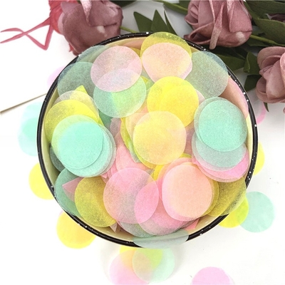 Mehrfarbiger Kreis Papier Confetti Shooter Farbrauch Effekt