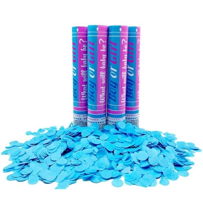Baby Geschlecht offenbaren Confetti Kanone Blau oder Rosa Junge oder Mädchen Party Popper Slip 30/45/60cm