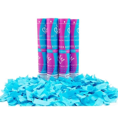 Baby Geschlecht offenbaren Confetti Kanone Blau oder Rosa Junge oder Mädchen Party Popper Slip 30/45/60cm