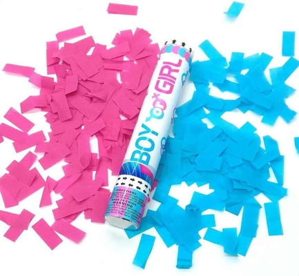 Beste Preis Geschlecht enthüllen abbaubare feuerfeste Party Popper Konfetti Kanone Jungen oder Mädchen Geburtstag Baby Eisenflasche