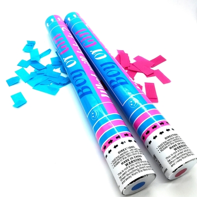 Ali Blau Rosa Biologisch abbaubare Konfetti Rauch Geschlecht offenbaren Confetti Pulver Kanone Party Popper Confetti