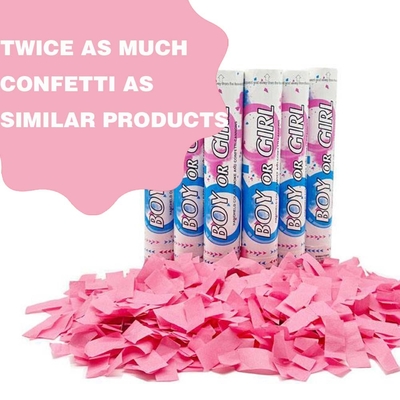 Umweltfreundliche Konfetti Cannon Konfetti Shooter Party Popper Confetti Cannon biologisch abbaubares Baby Geschlecht offenbart