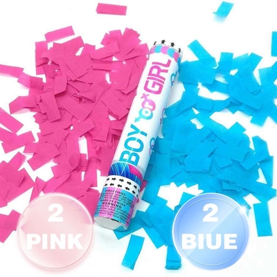 Umweltfreundliche Konfetti Cannon Konfetti Shooter Party Popper Confetti Cannon biologisch abbaubares Baby Geschlecht offenbart