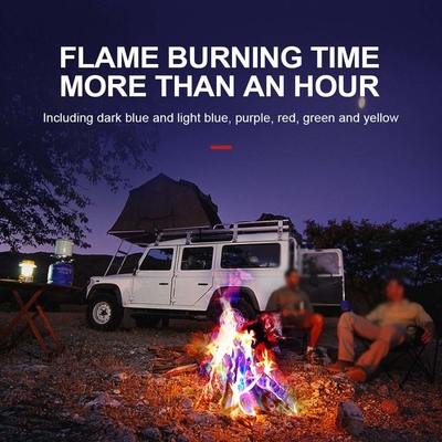 10g/25g Farbiges Feuer Flammen Pulver Feuerfeuer Lagerfeuer Pyrotechnik Flammen Trick für Outdoor Camping Picknick