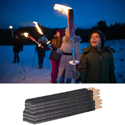 Wesentliche Weihnachtsfeier WAX Fackel mit Holzgriff Kerze von professioneller Brennzeit von 60 Minuten