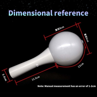 18*10cm LED-Gloß-Blitzstick Weißes Schale-Kugelstab für Festival-Konzertmaterial