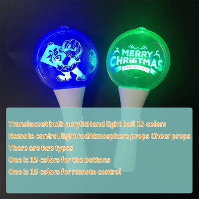 18*10cm LED-Gloß-Blitzstick Weißes Schale-Kugelstab für Festival-Konzertmaterial