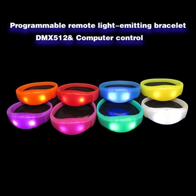 2024 DMX 512 Beleuchtung Fernsteuerung LED-Armband RGB Pulseras Brasil luz gira Pulseras LED Con Control DMX