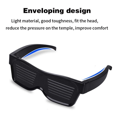 LED-Spielzeugfarbe Schleier Leuchtenbrille Party LED-Augenbrille Geburtstagsfeier Vorräte Blitzwechsel 3D-Leuchtenbrille
