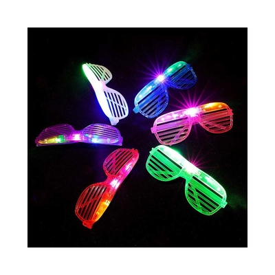 LED-Spielzeugfarbe Schleier Leuchtenbrille Party LED-Augenbrille Geburtstagsfeier Vorräte Blitzwechsel 3D-Leuchtenbrille