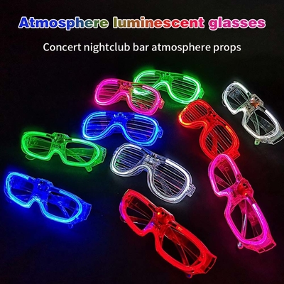LED-Spielzeugfarbe Schleier Leuchtenbrille Party LED-Augenbrille Geburtstagsfeier Vorräte Blitzwechsel 3D-Leuchtenbrille