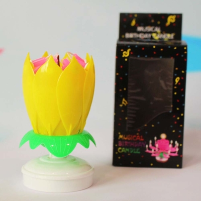 Geburtstagskuchen Kerze Lotus singend Geburtstagskuchen Feuerwerk Kerze Geburtstagsfeier Spinning Lotuskerze