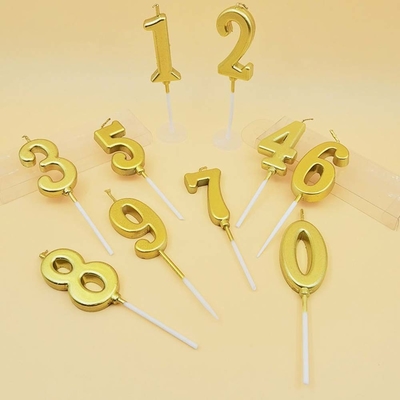 Kreative Gold Silber Diamant Oberfläche Digitale Kerzen Geburtstagsfeier Kuchen Dekoration