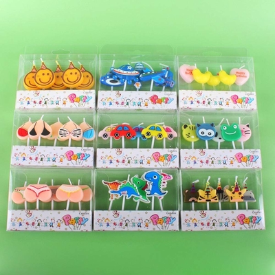 Zeichentrickbild-Auto-förmige Kunstkerzen für Kinder Kuchendekoration Handgefertigt in Mexiko ca. 110g