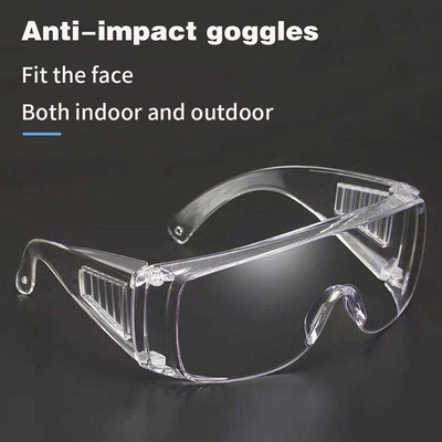 Außen Transparente Breitsicht Sport Sicherheitsbrille Klares Polycarbonatrahmen Flankierende Lüftungsbrille