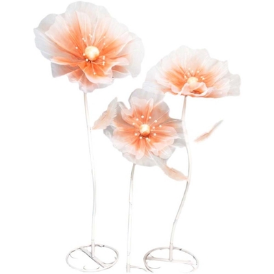 Elegantes Hochzeitsblumenläufer aus riesigem Schaum-Peonien mit elektroplattiertem Eisen und modernem Fit-Stil