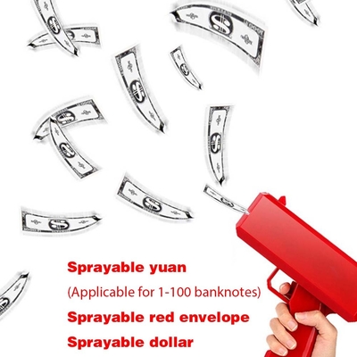 Machen Sie es Regen Geld Pistole Handheld Spray Bargeld Pistole mit 100 Stück für Spiele Filme Party-Versorgung