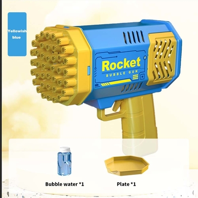 Bubble Gun Rakete 69 Löcher Seifenblasenmaschine Weihnachtsgeschenk Pistole Form Automatischer Bläser mit leichten Spielzeug für Kinder
