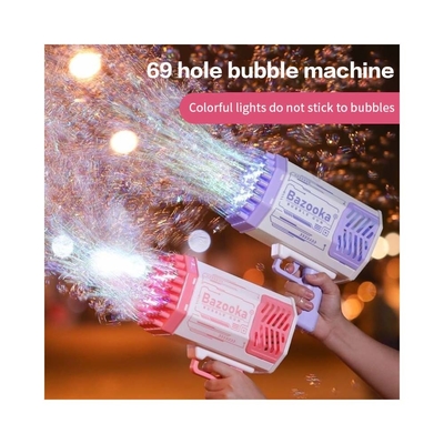 Plastik 40 Löcher Rakete Bazooka Blasenpistoletenspielzeug Wiederaufladbare Maschine Outdoor Sommer für Kinder