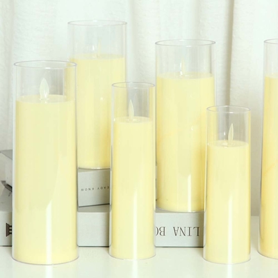 Tag des Vaters Flammelose flackernde Kerze in LED Acrylbecher für Geburtstag Dekoration