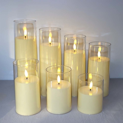 Flammenfreie LED-Pfeilerkerzen für den Vatertag