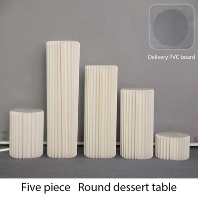 2024 Großhandel 4 Stück Klapppapier Dessert Display Stand White für die Veranstaltung