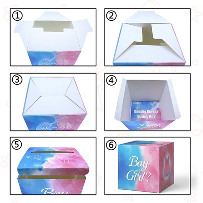 Baby Geschlecht enthüllen Abstimmungsbox Jungen und Mädchen Geschlecht Abstimmungs-Spielbox für Baby Dusche Party Dekor