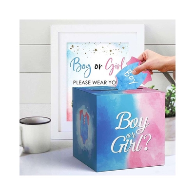 Geschlecht offenbaren Junge oder Mädchen Box Baby Dusche Dekorationen Jungen Mädchen Party Dekoration Set