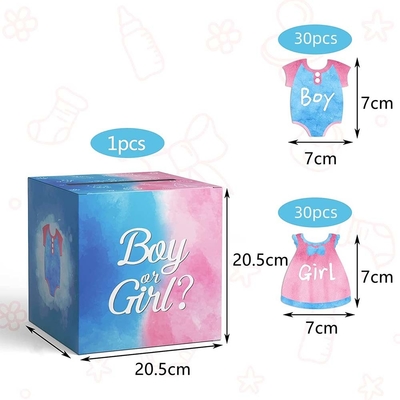 Geschlecht offenbaren Junge oder Mädchen Box Baby Dusche Dekorationen Jungen Mädchen Party Dekoration Set