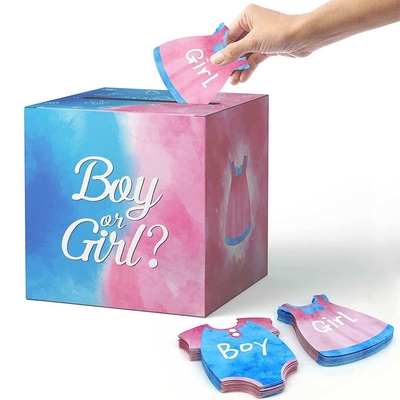 Geschlecht offenbaren Junge oder Mädchen Box Baby Dusche Dekorationen Jungen Mädchen Party Dekoration Set