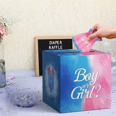 Geschlecht offenbaren Junge oder Mädchen Box Baby Dusche Dekorationen Jungen Mädchen Party Dekoration Set