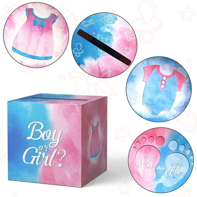 Baby Geschlecht enthüllen Abstimmungsbox Jungen und Mädchen Geschlecht Abstimmungs-Spielbox für Baby Dusche Party Dekor