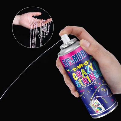 Schießreichweite 5-8m Wirtschaftlicher bunter Streamer und Silly Crazy String Spray für Festivaldekorationen