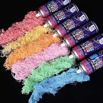 Schießreichweite 5-8m Wirtschaftlicher bunter Streamer und Silly Crazy String Spray für Festivaldekorationen